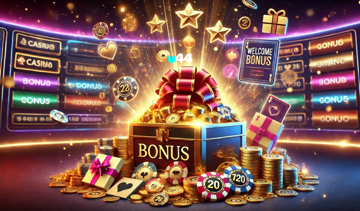v44 خوش آمدید بونس +600% پیشکش موبائل ایپ کے پروموشن سیکشن میں دکھائی دیتی ہے۔